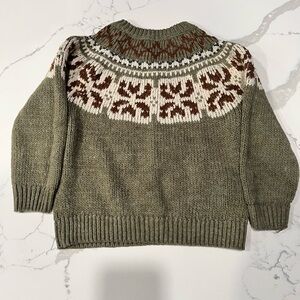 Zara Knit Sweater Green/Brown Size 6 Kids